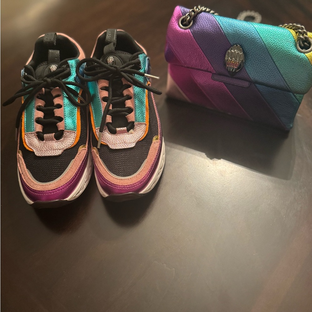 Kurt Geiger rainbow sneakers. (Bag sold separately)
